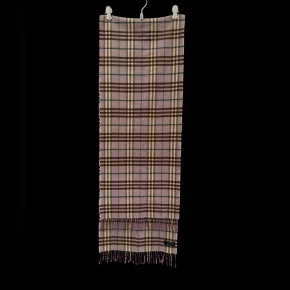 BURBERRY LONDON 100% WOOL SCALF WITH FRINGE - Picture 1 of 6